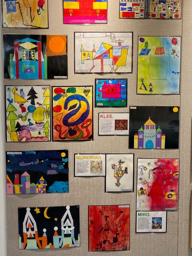 I love a bit of Geometric Abstract Art. With year 7. #middle #gallery